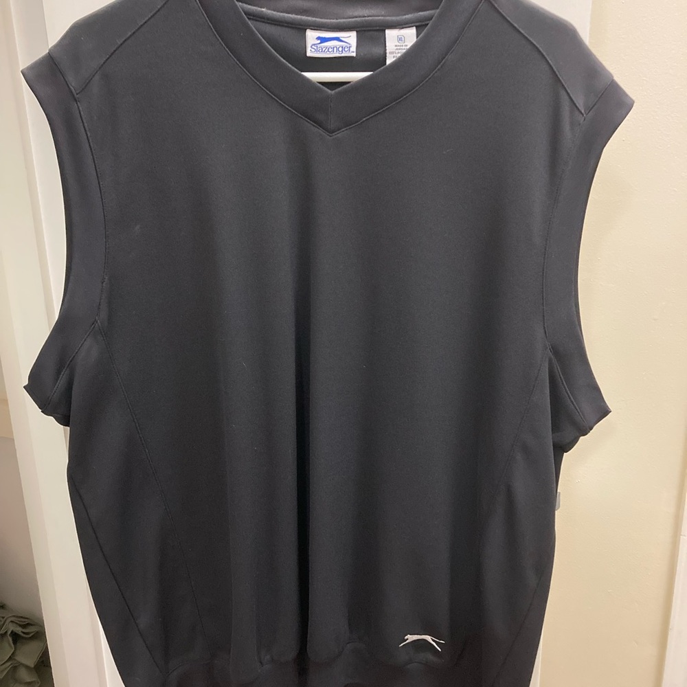 Slazenger Classic Black Polyester Pullover Golf Vest